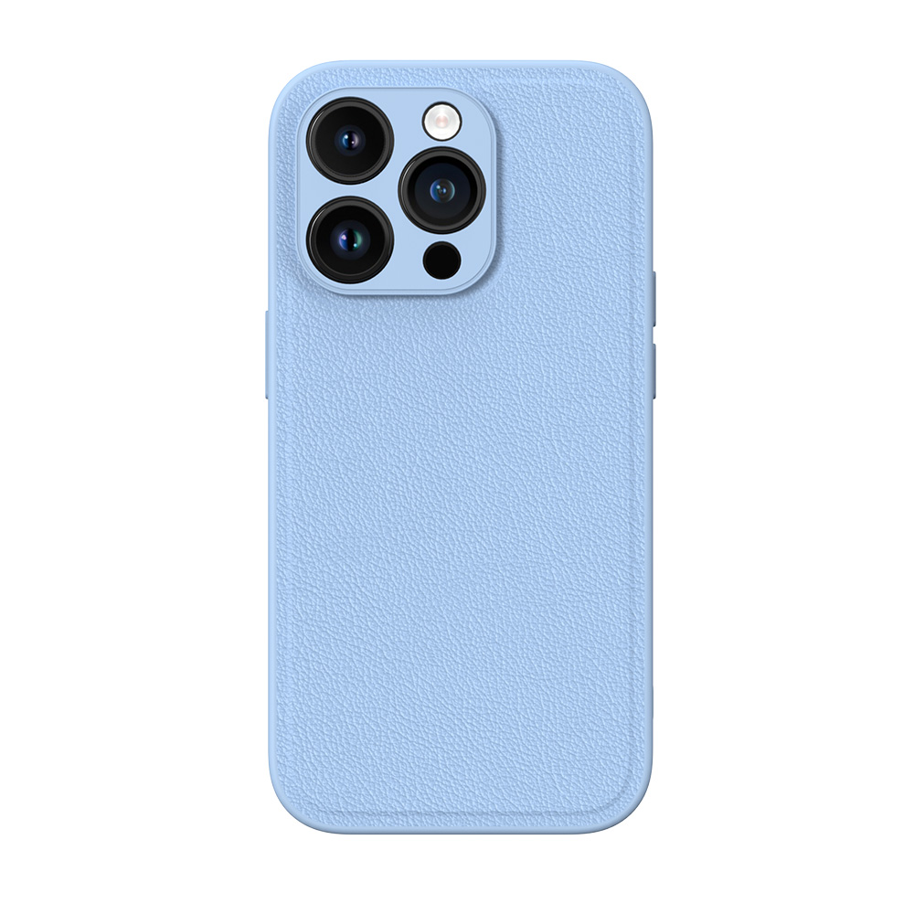 NOVANL SleekPU Leather For iPhone 14 Pro Max Blue