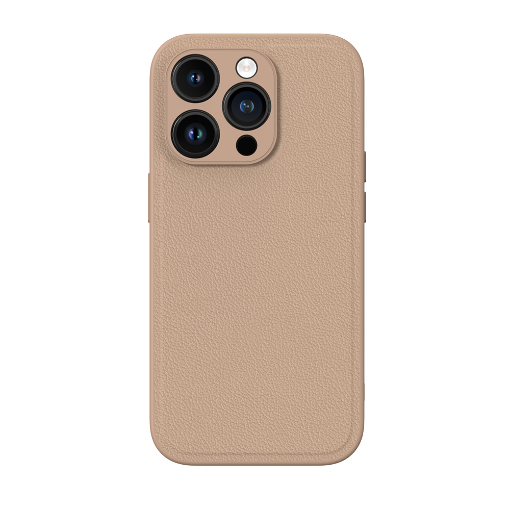 NOVANL SleekPU Leather For iPhone 14 Pro Brown