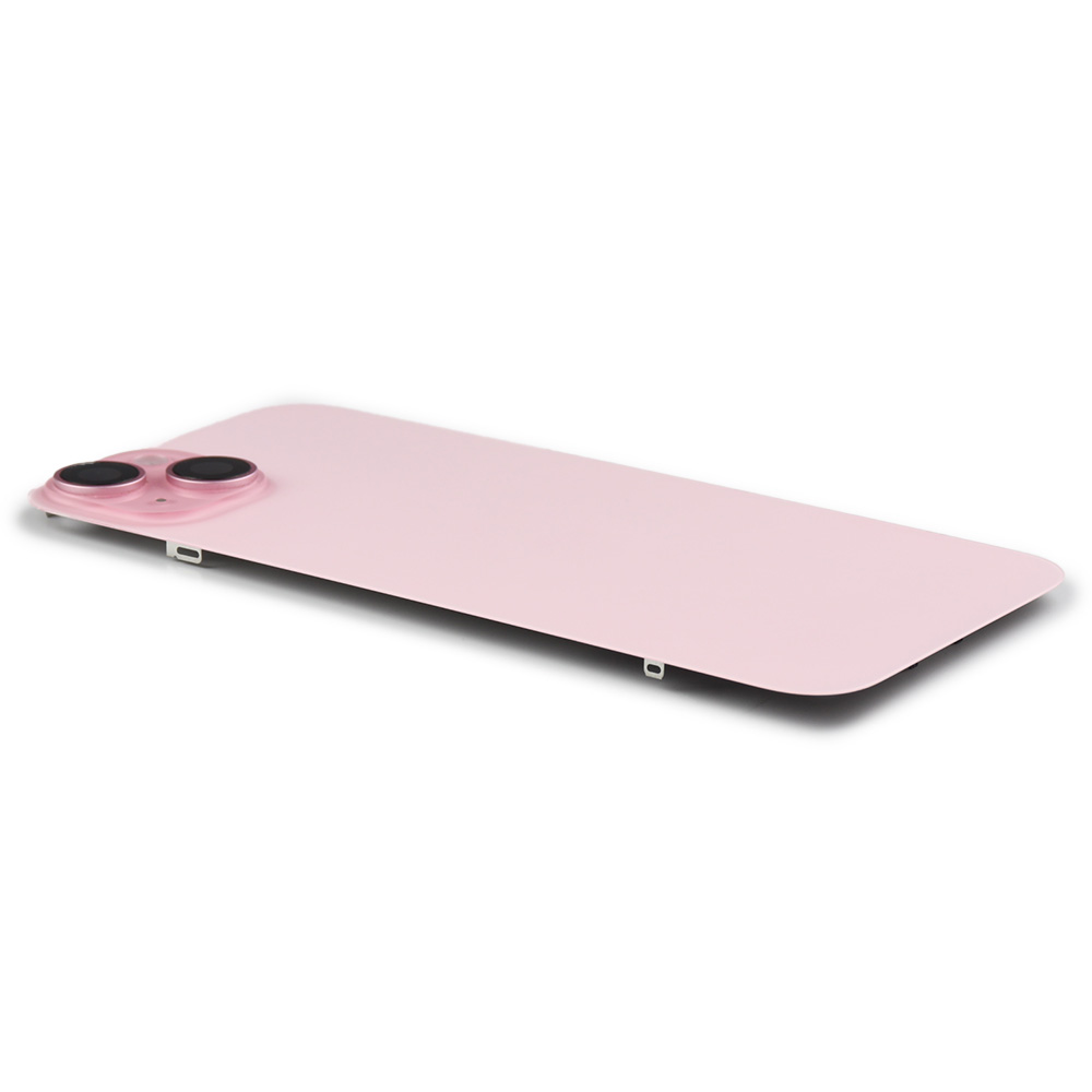 Back Cover incl. Camera lens, Flash Light and Wireless Charging For iPhone 15 Plus (EU Version) Pink Titanium Pulled