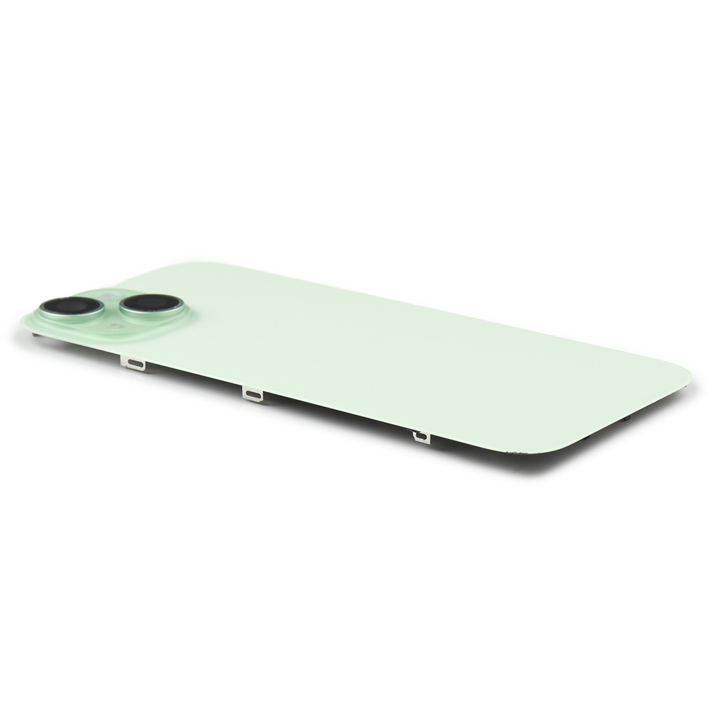 Back Cover incl. Camera lens, Flash Light and Wireless Charging For iPhone 15 (EU Version) Green Titanium Pulled