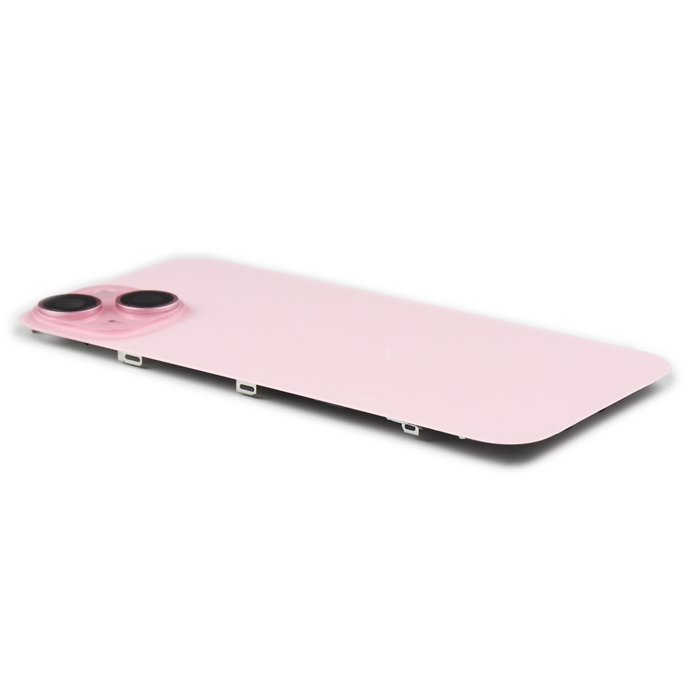 Back Cover incl. Camera lens, Flash Light and Wireless Charging For iPhone 15 (EU Version) Pink Titanium Pulled