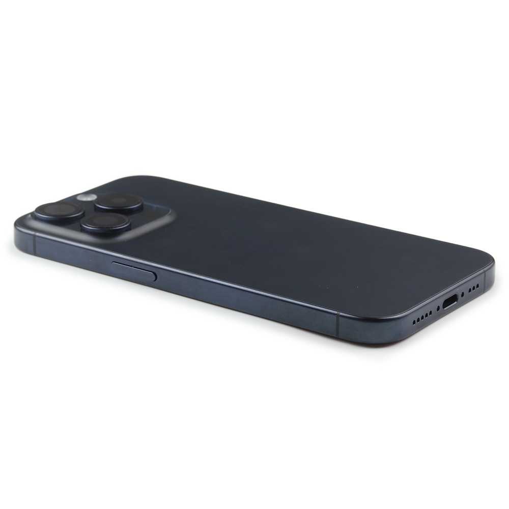 Rear Housing with small parts For iPhone 15 Pro (EU Version) Blue Titanium Pulled