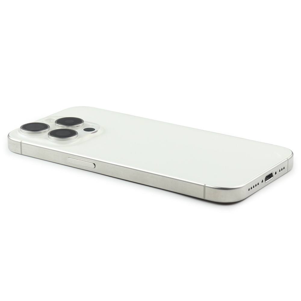 Rear Housing with small parts For iPhone 15 Pro (EU Version) White Titanium Pulled