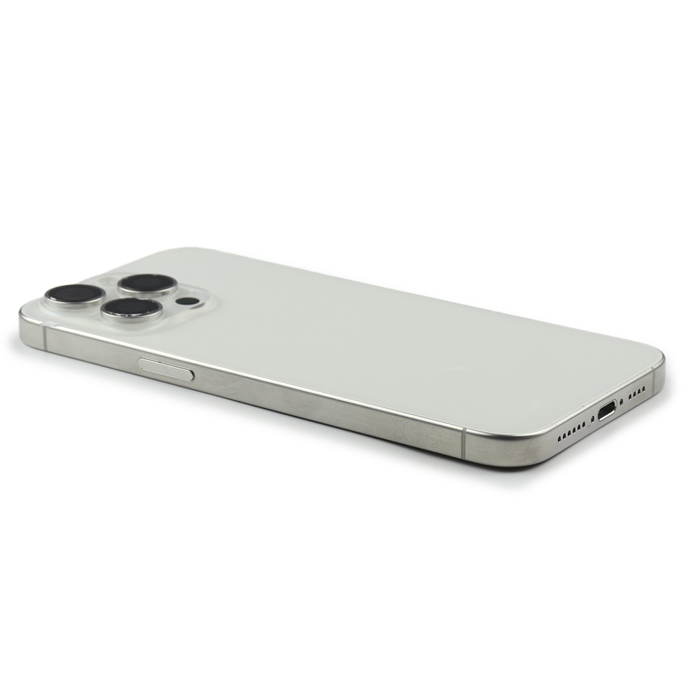 Rear Housing with small parts For iPhone 15 Pro Max (EU Version) White Titanium Pulled