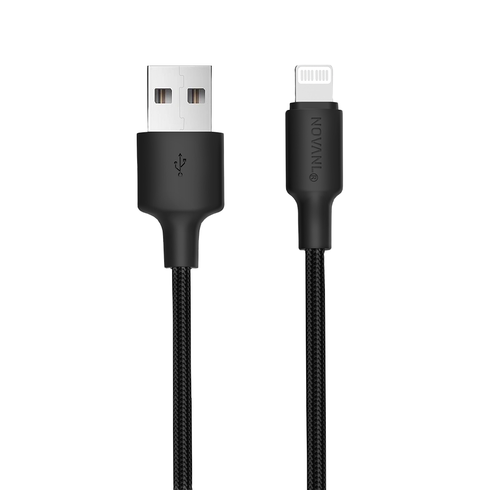 NOVANL SpeedCharge USB A to 8 Pin Cable 12W (0.5M) Black