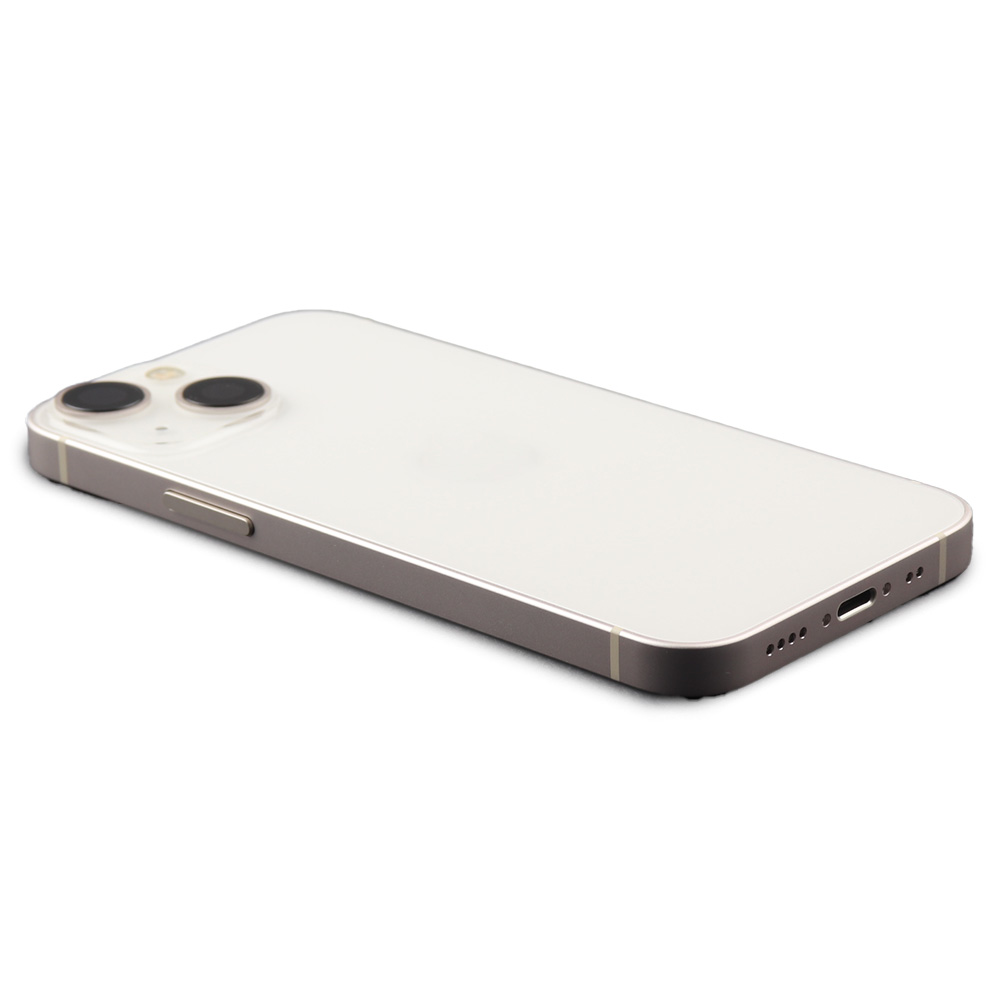 Rear Housing with small parts (EU Version) For iPhone 13 Mini White Refurbished
