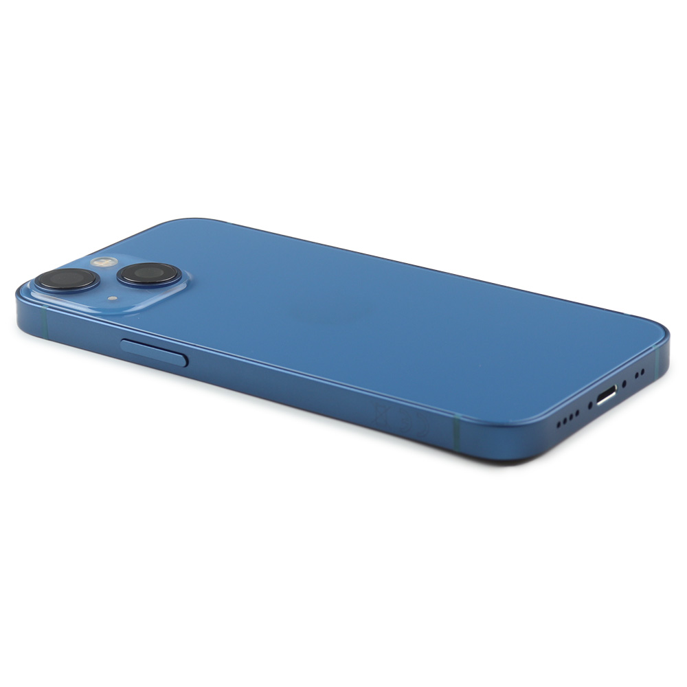 Rear Housing with small parts (EU Version) For iPhone 13 Mini Blue Refurbished