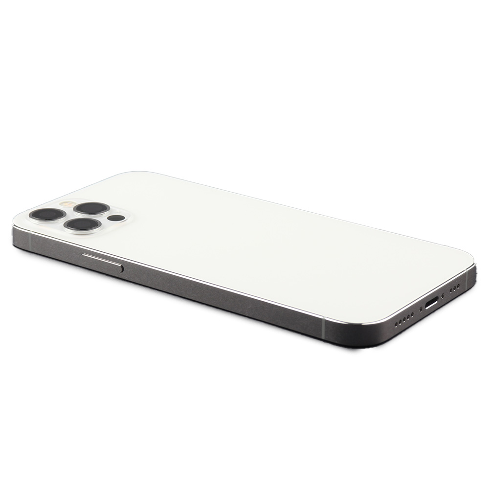 Rear Housing with small parts (EU Version) For iPhone 12 Pro White Refurbished