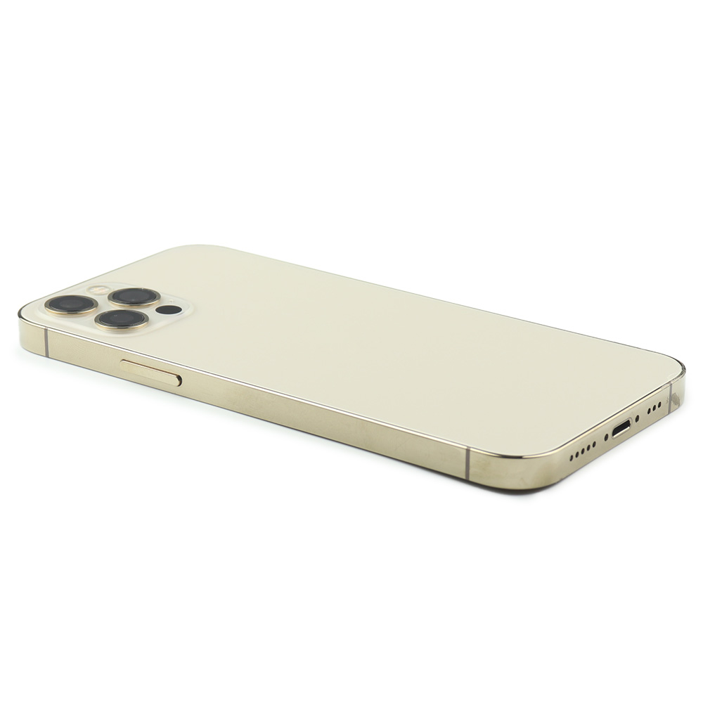 Rear Housing with small parts (EU Version) For iPhone 12 Pro Gold Refurbished