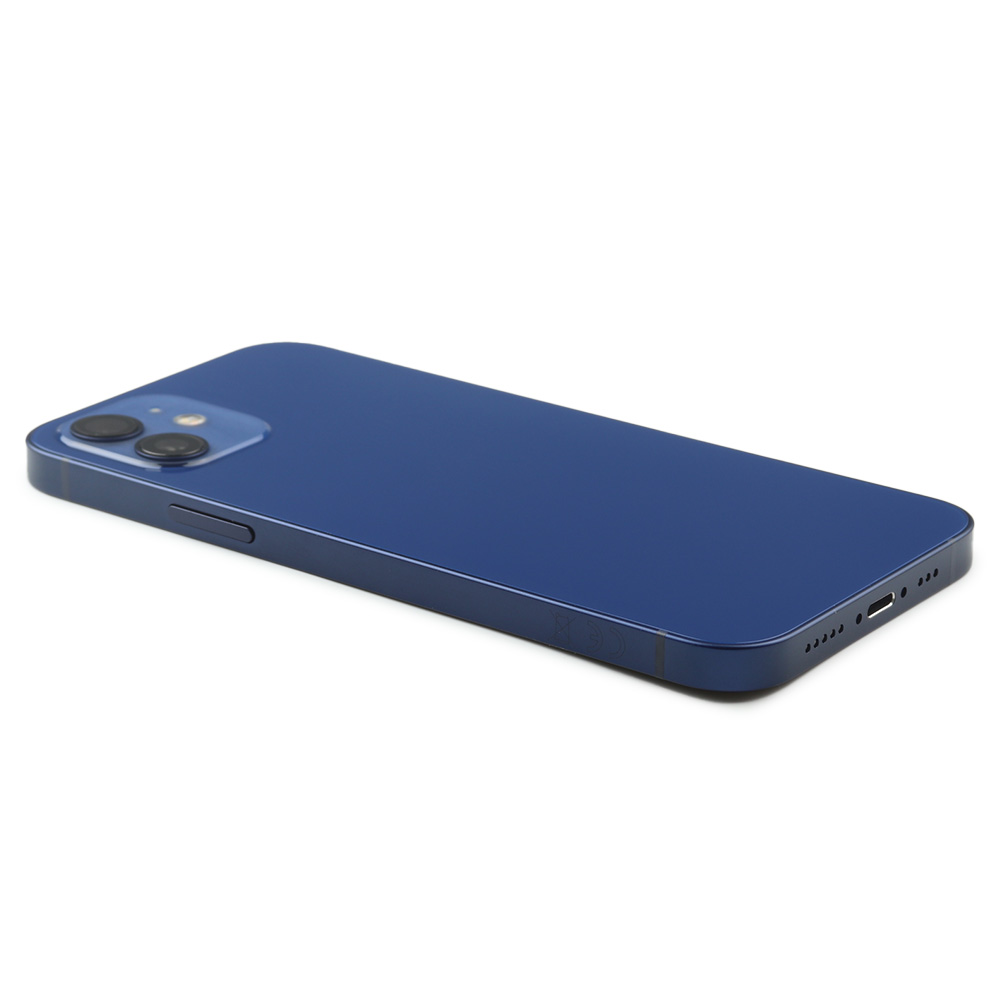 Rear Housing with small parts (EU Version) For iPhone 12 Blue Refurbished