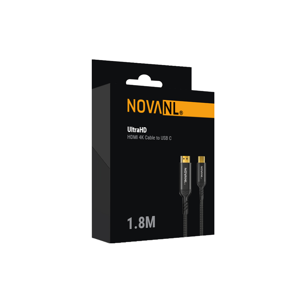 NOVANL UltraHD HDMI 4K 2.0B to USB C Cable 60Hz (1.8M)