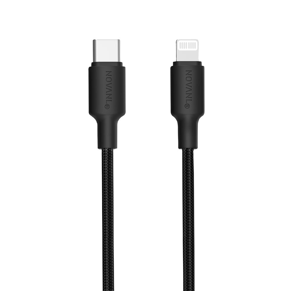 NOVANL SpeedCharge USB C to 8 Pin Cable 20W (0.5M) Black