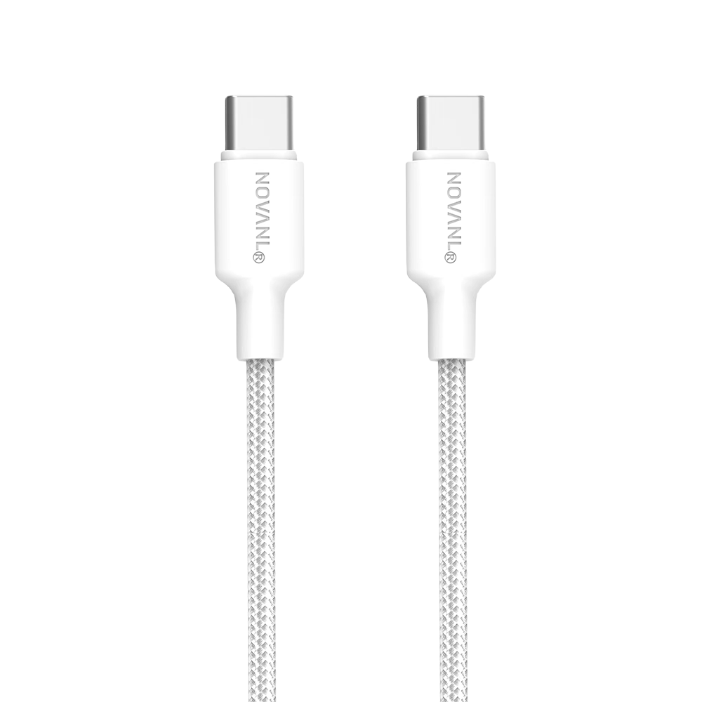 NOVANL SpeedCharge USB C to USB C Cable 60W (1.5M) White