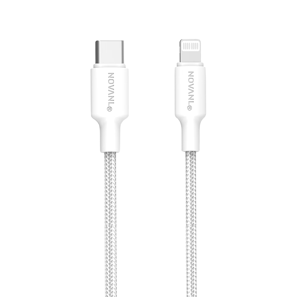 NOVANL SpeedCharge USB C to 8 Pin Cable 30W (1M) White