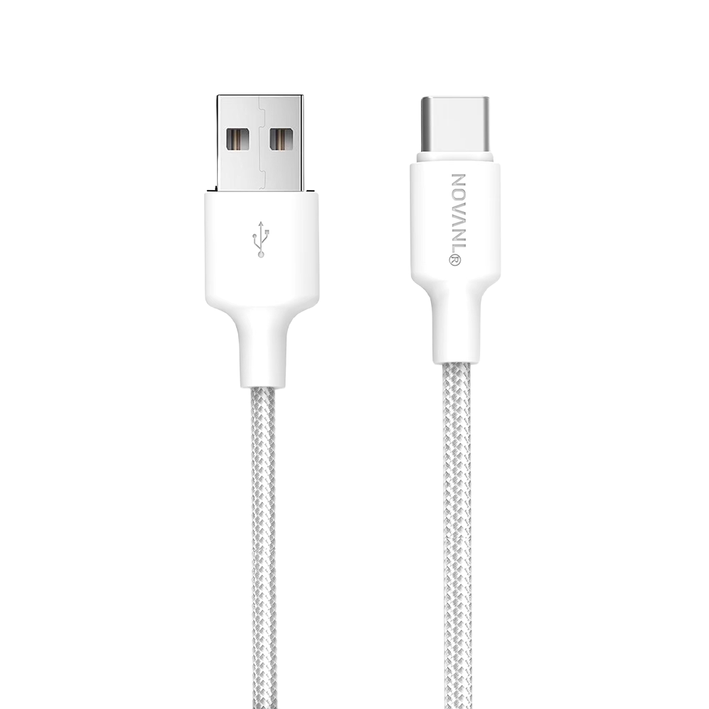 NOVANL SpeedCharge USB A to USB-C Cable 12W (0.5M) White