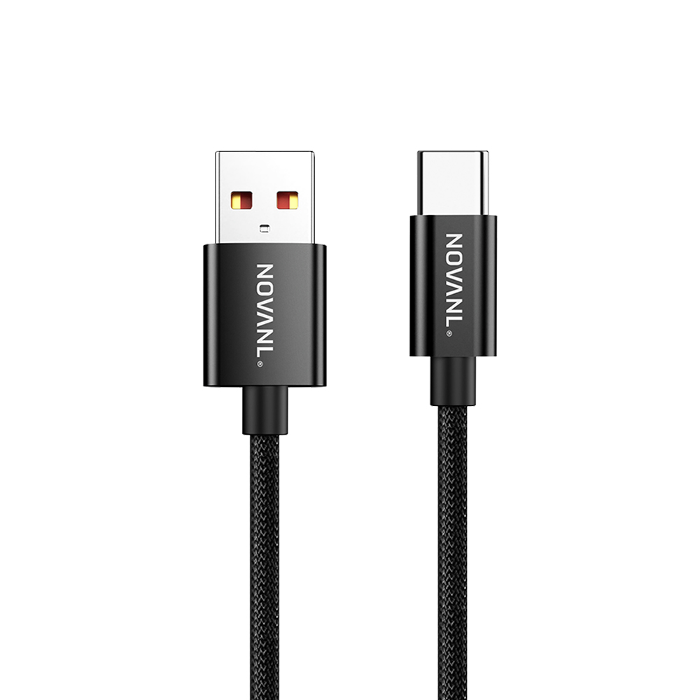 NOVANL SpeedCharge Pro USB A to USB-C Cable 18W (1M) Black
