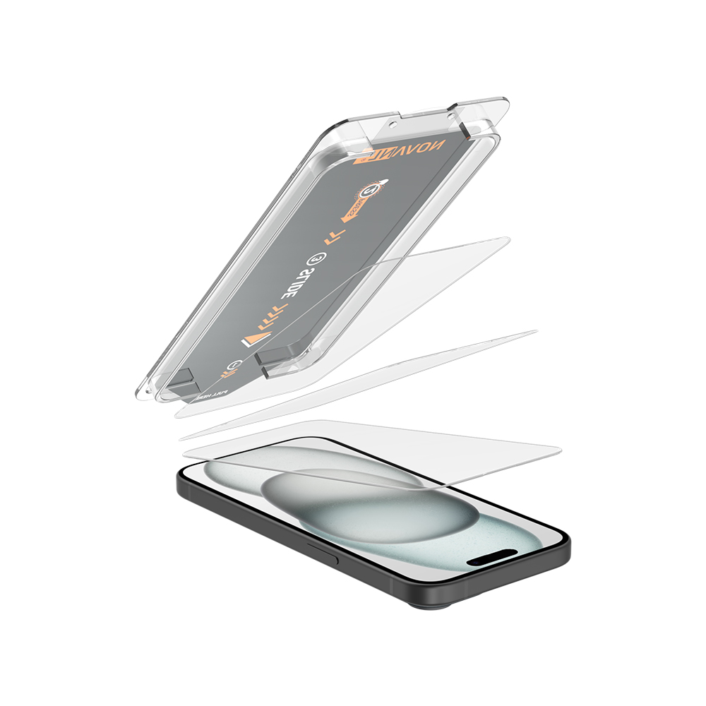 NOVANL 3 in 1 GlassProtector (incl. Applicator) For iPhone 16 Plus