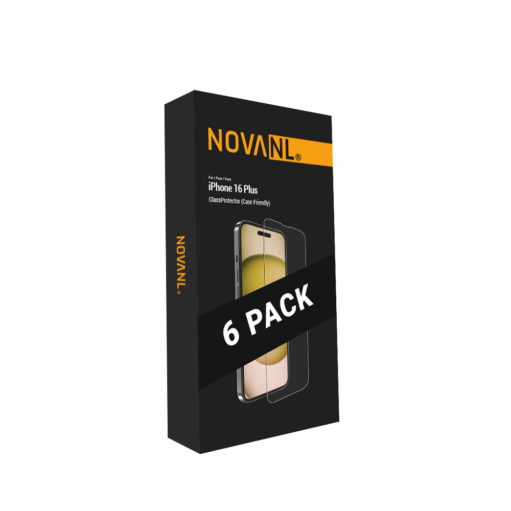 NOVANL GlassProtector (Case Friendly) (6 Pack) For iPhone 16 Plus