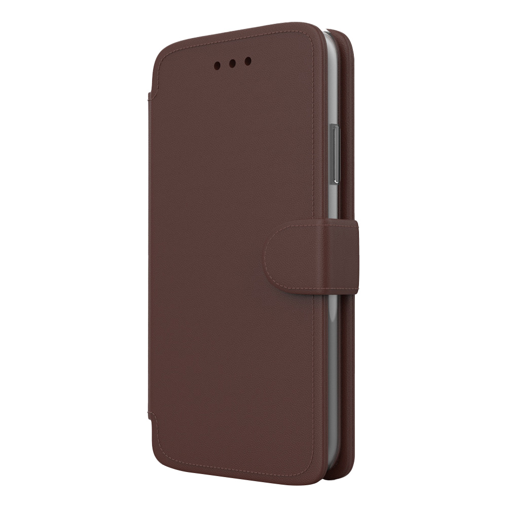 NOVANL BookMate Case For iPhone 16 Plus Brown