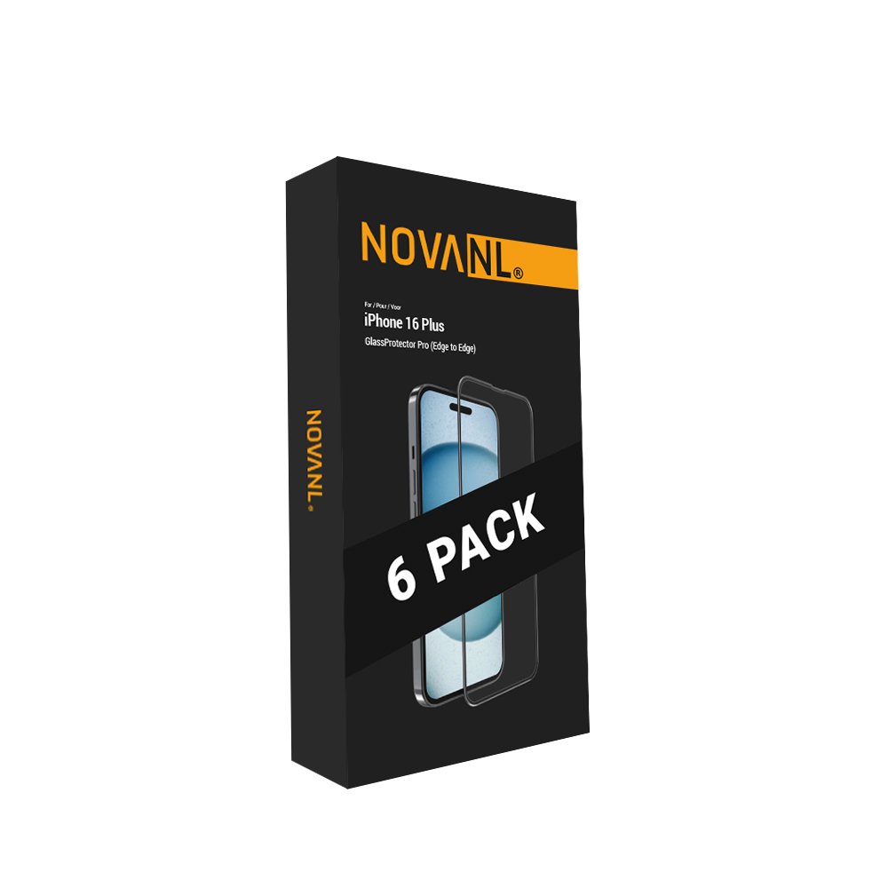 NOVANL GlassProtector Pro (Edge to Edge) (6 Pack) For iPhone 16 Plus