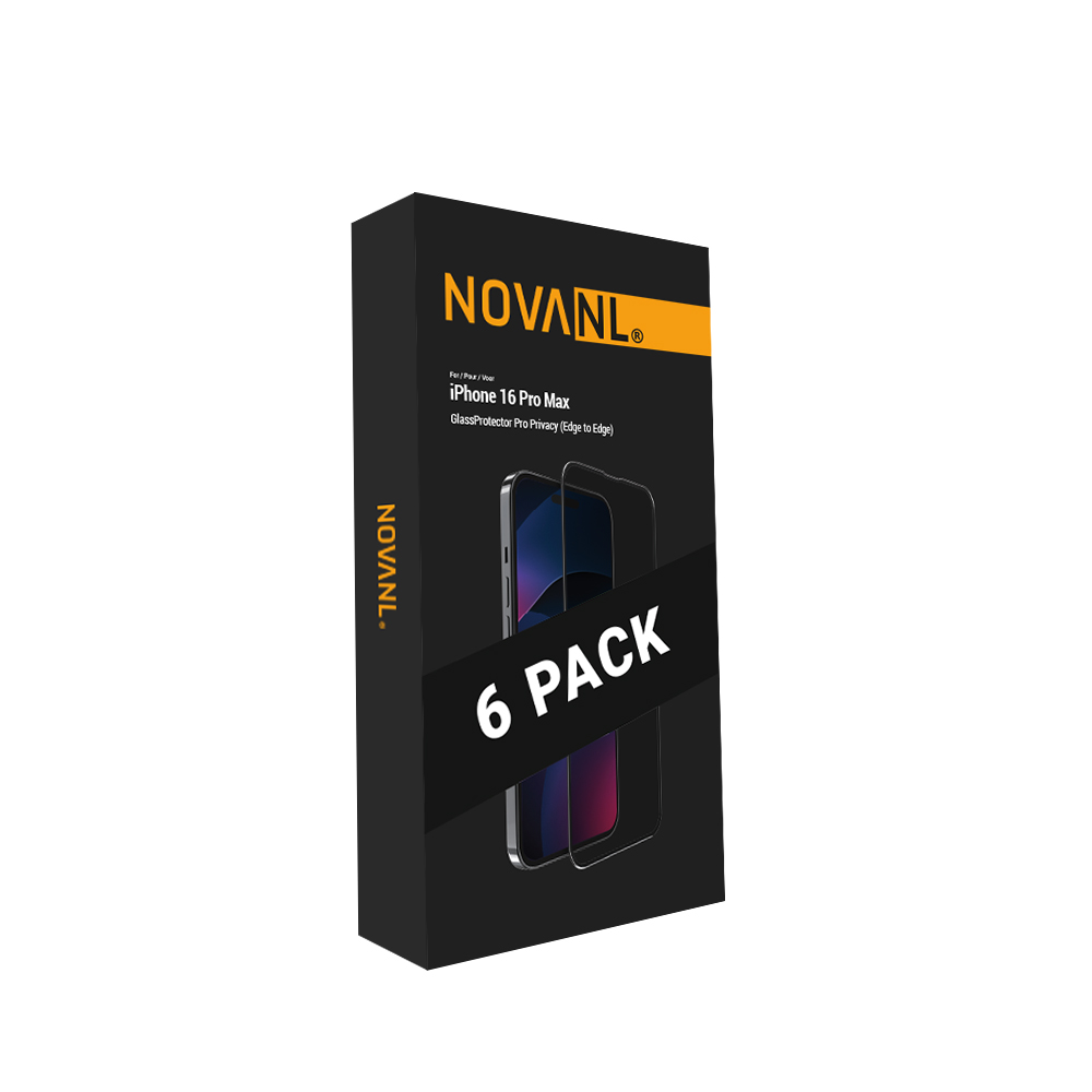 NOVANL GlassProtector Pro (Edge to Edge) (6 Pack) For iPhone 16 Pro Max