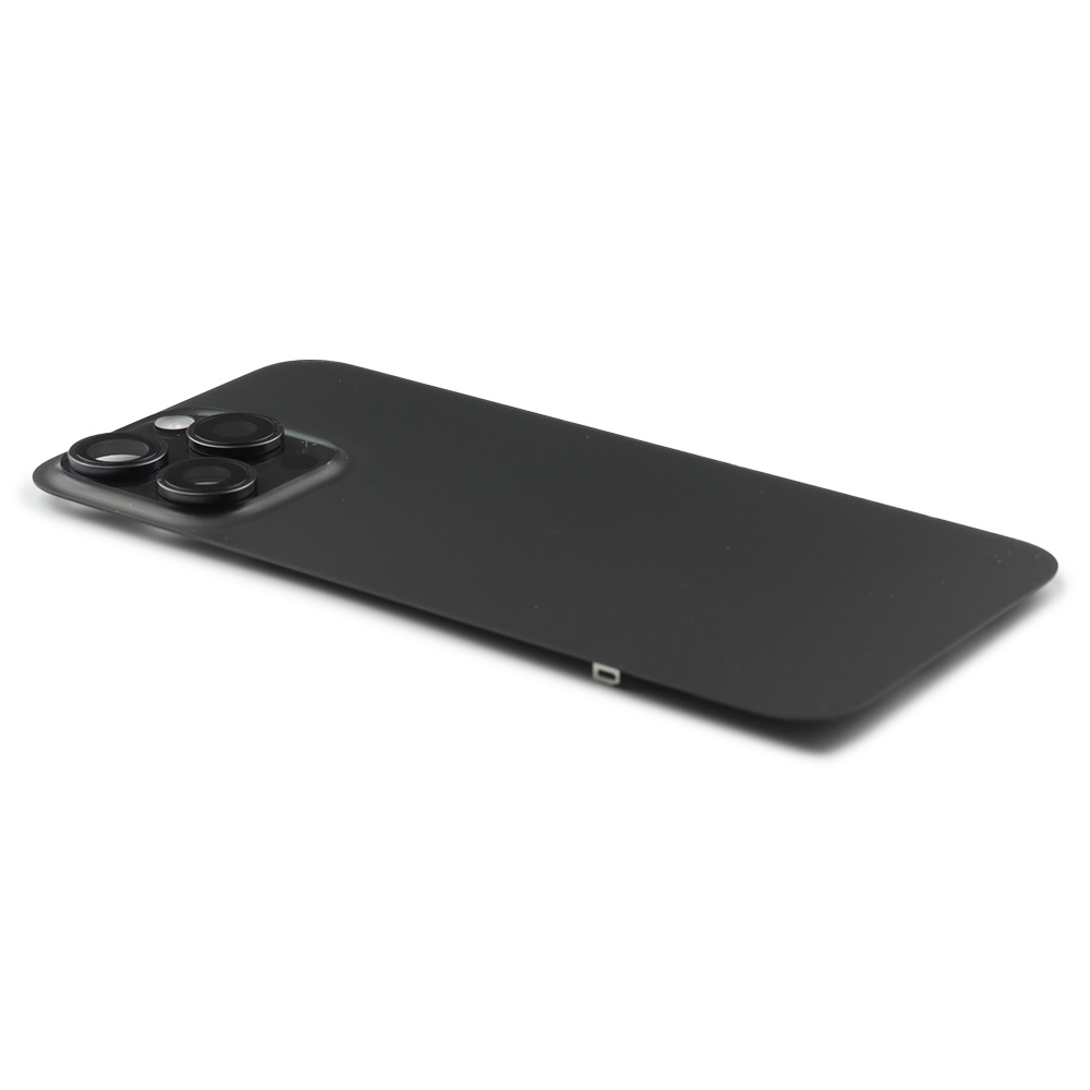 Back Cover incl. Camera lens, Flash Light and Wireless Charging For iPhone 15 Pro Max (EU Version) Black Titanium Pulled