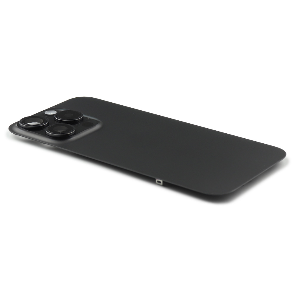Back Cover incl. Camera lens, Flash Light and Wireless Charging For iPhone 15 Pro (EU Version) Black Titanium Pulled