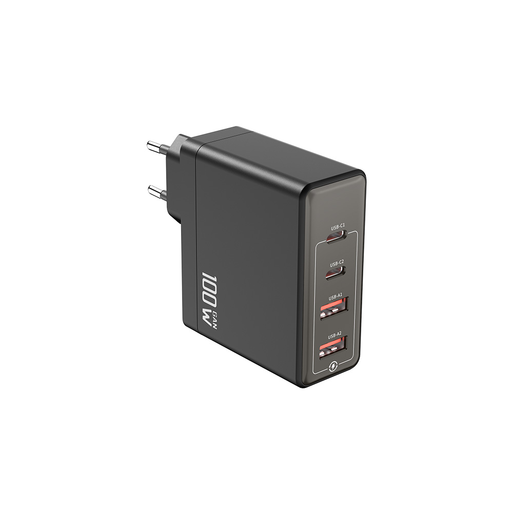 NOVANL ProCharge 100W Quattro Port (3x USB-C & 1x USB-A) Black