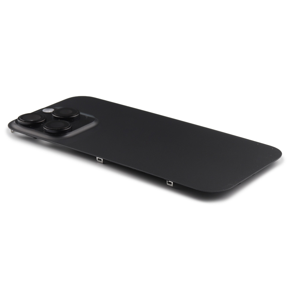 Back Cover incl. Camera lens, Flash Light and Wireless Charging For iPhone 16 Pro Black Titanium Pulled