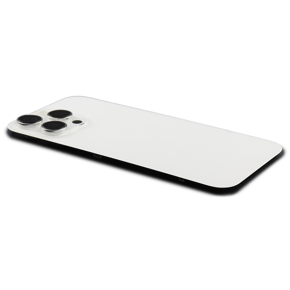 Back Cover incl. Camera lens, Flash Light and Wireless Charging For iPhone 16 Pro Max White Titanium Pulled