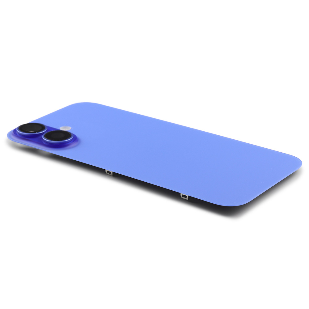 Back Cover incl. Camera lens, Flash Light and Wireless Charging For iPhone 16 Ultramarine Pulled