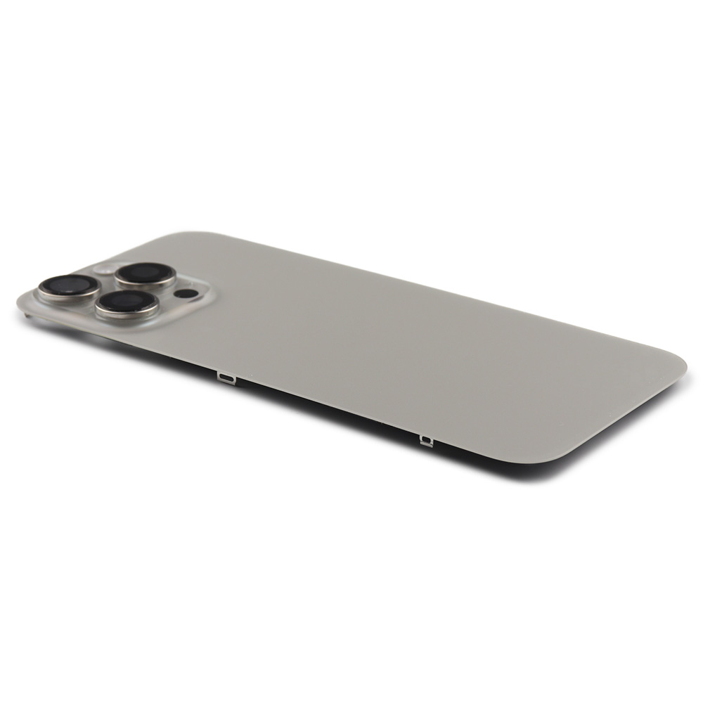 Back Cover incl. Camera lens, Flash Light and Wireless Charging For iPhone 16 Pro Max Natural Titanium Pulled