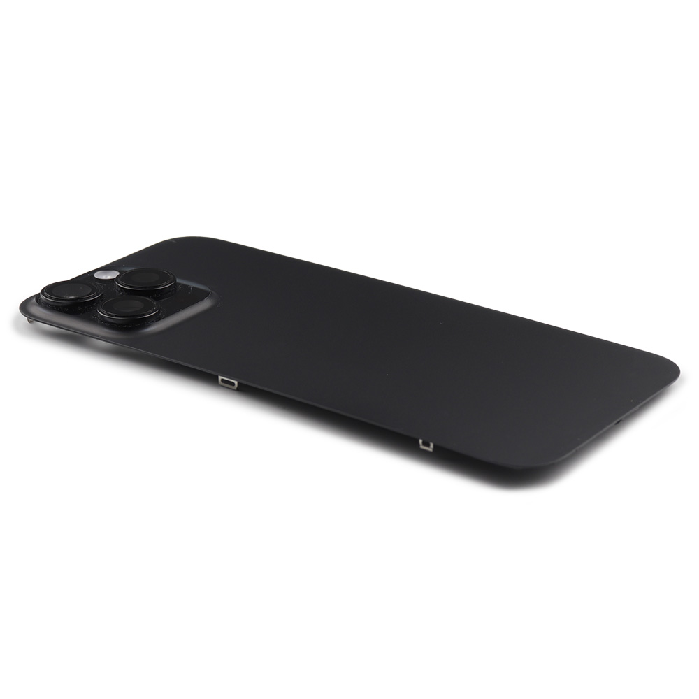 Back Cover incl. Camera lens, Flash Light and Wireless Charging For iPhone 16 Pro Max Black Titanium Pulled