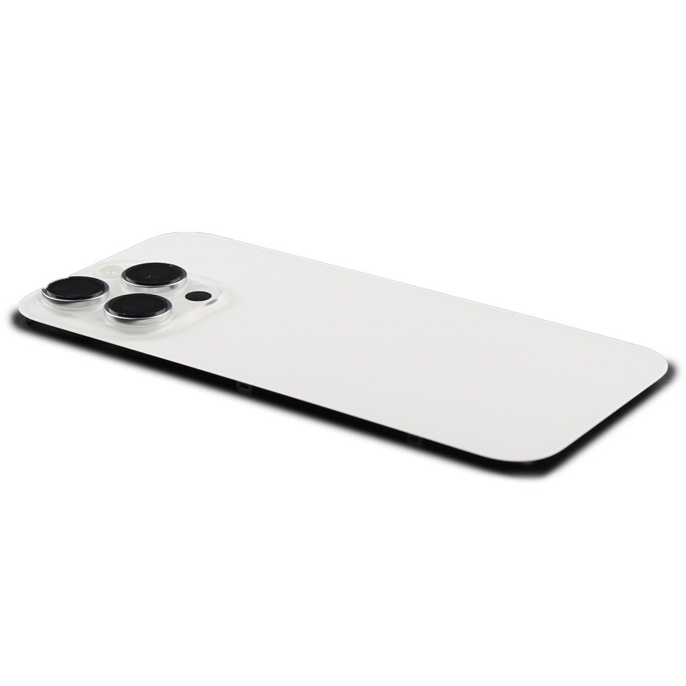 Back Cover incl. Camera lens, Flash Light and Wireless Charging For iPhone 16 Pro White Titanium Pulled