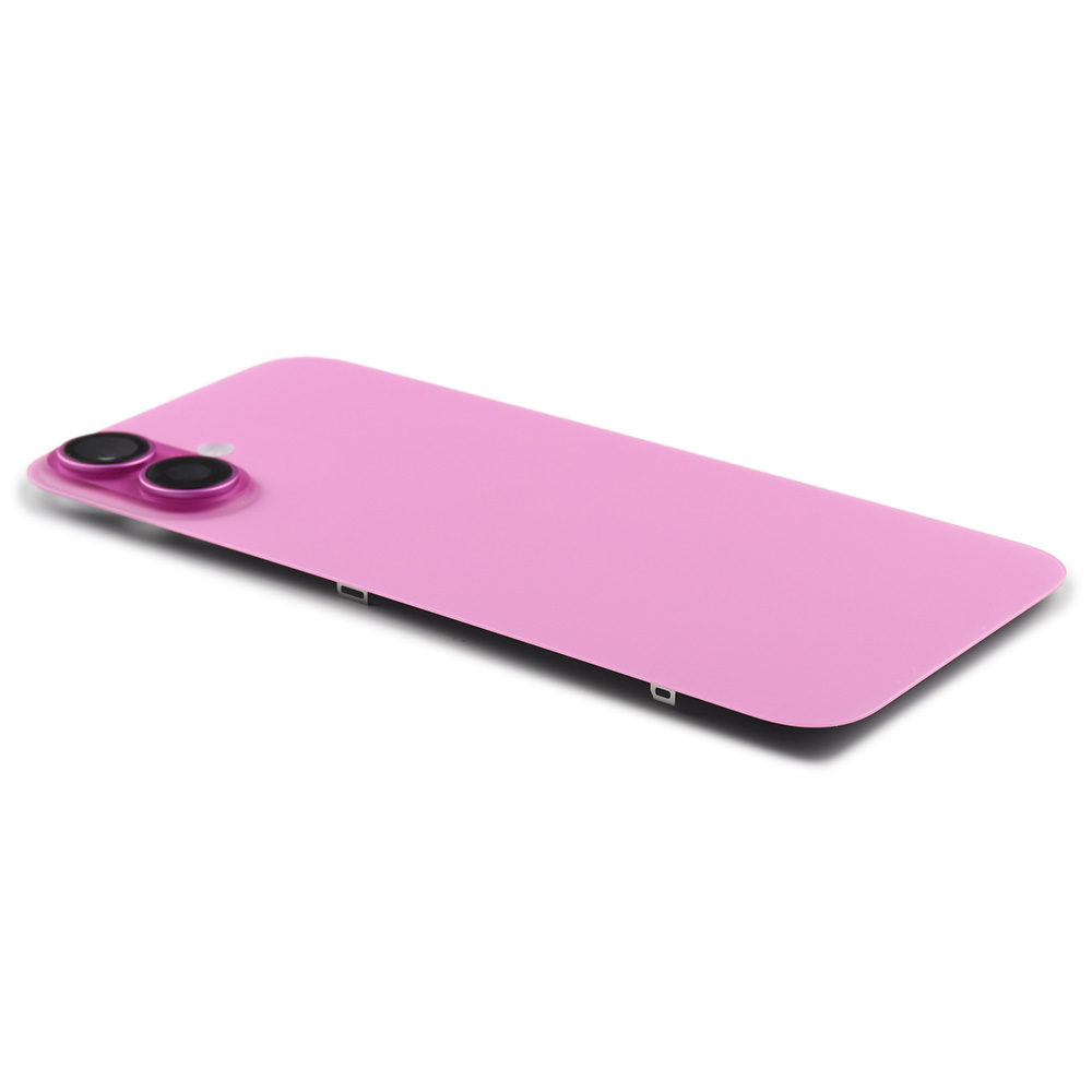 Back Cover incl. Camera lens, Flash Light and Wireless Charging For iPhone 16 Plus Pink Pulled