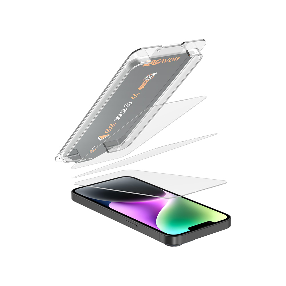 NOVANL 3 in 1 GlassProtector (incl. Applicator) For iPhone 14