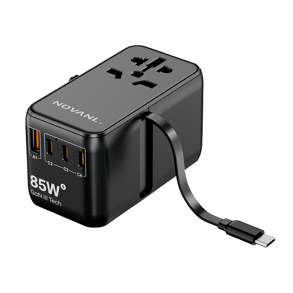NOVANL WorldCharge Pro 85W (Incl. USB-C) Black
