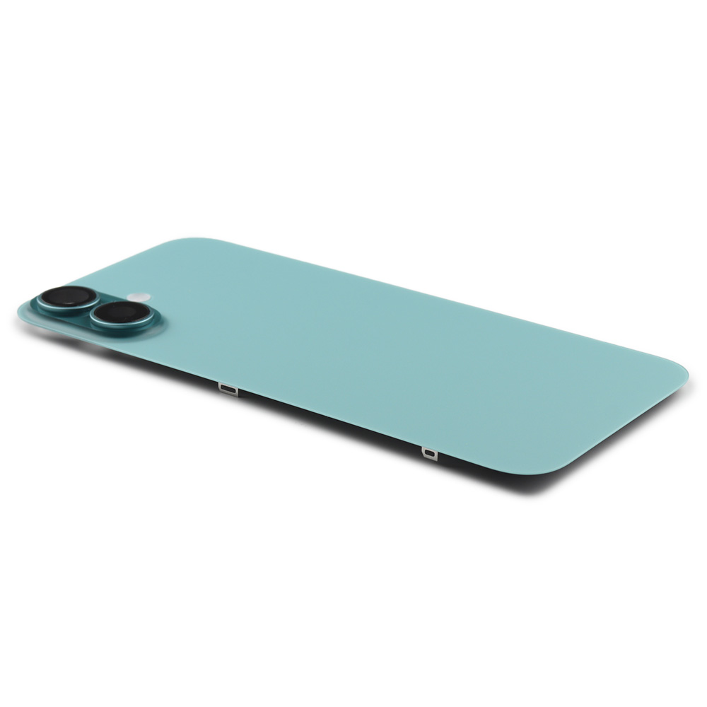 Back Cover incl. Camera lens, Flash Light and Wireless Charging For iPhone 16 Plus Teal Pulled