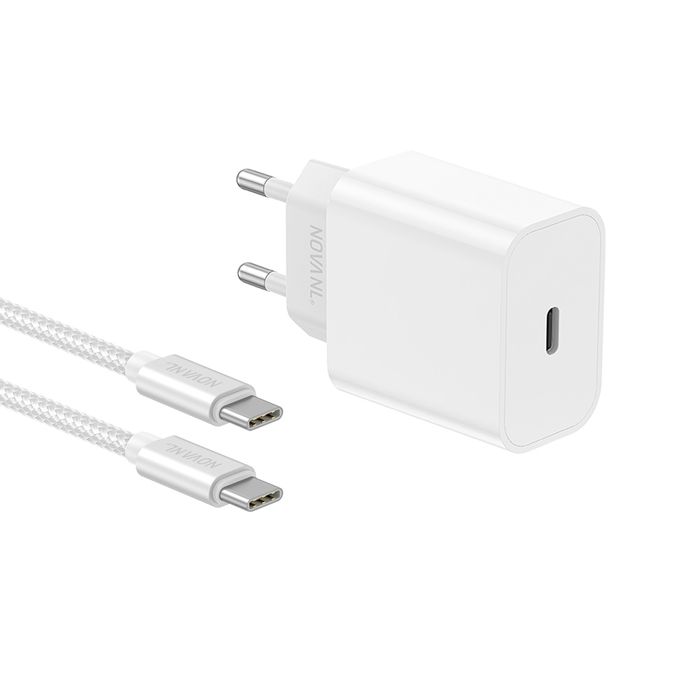 NOVANL ProCharge 20W Single Port (USB C) with SpeedCharge USB-C to C Cable