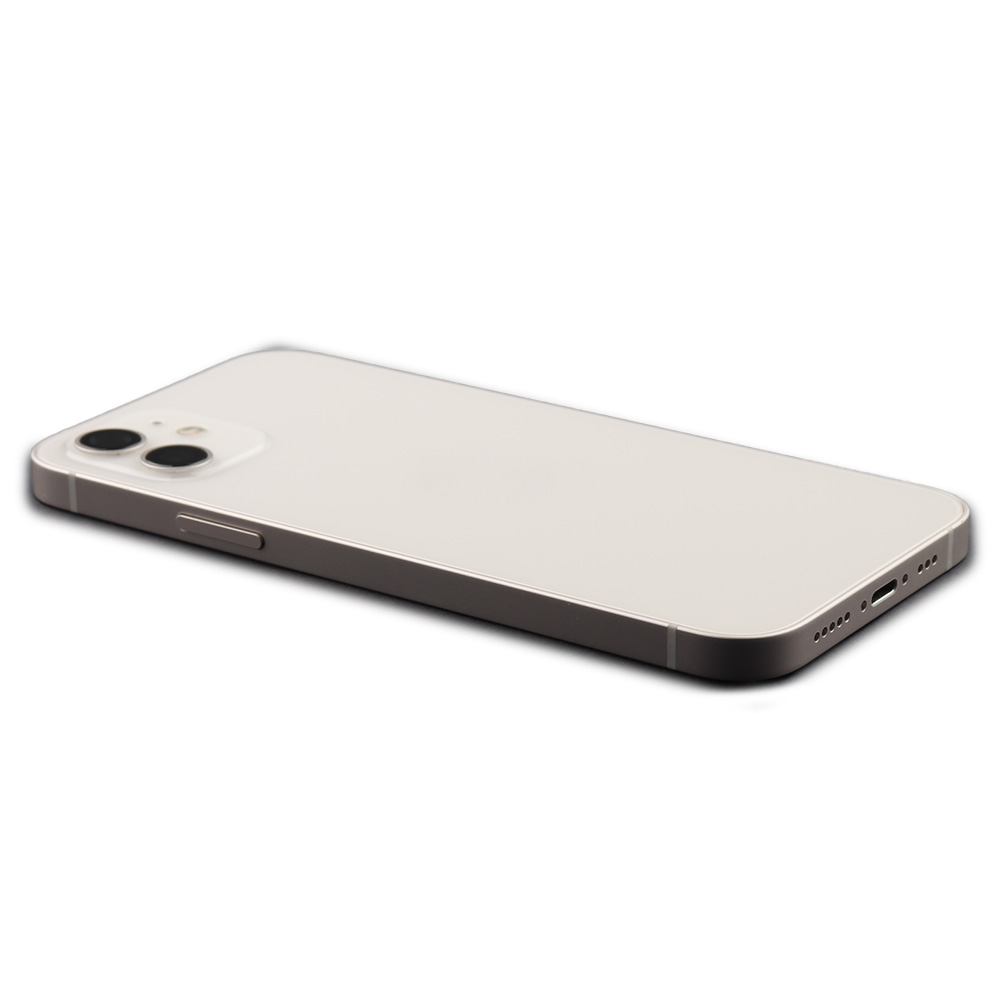 Rear Housing with small parts (EU Version) For iPhone 12 White Pulled B