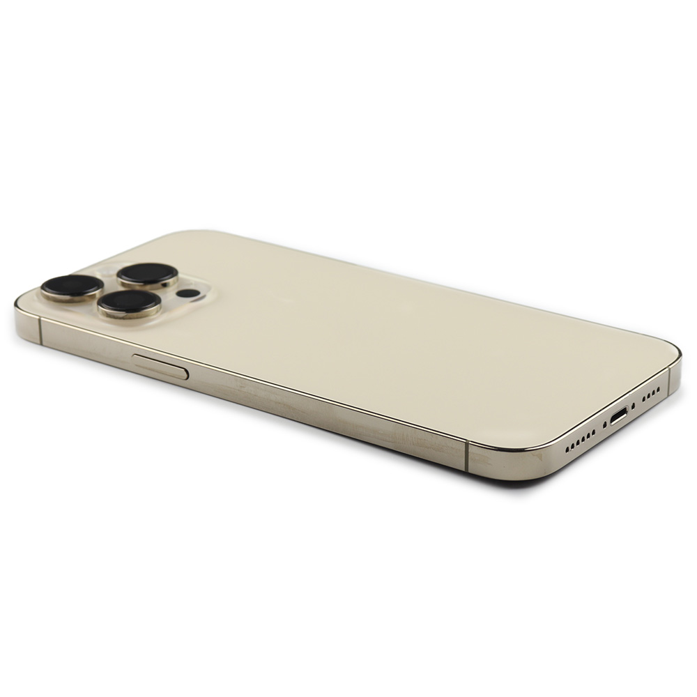 Rear Housing with small parts For iPhone 14 Pro Max Gold Pulled B