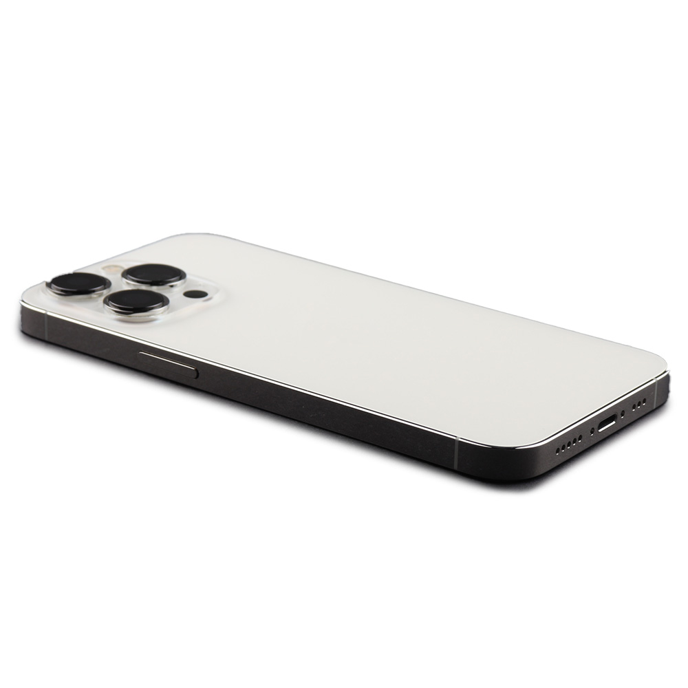 Rear Housing with small parts For iPhone 14 Pro White Pulled B