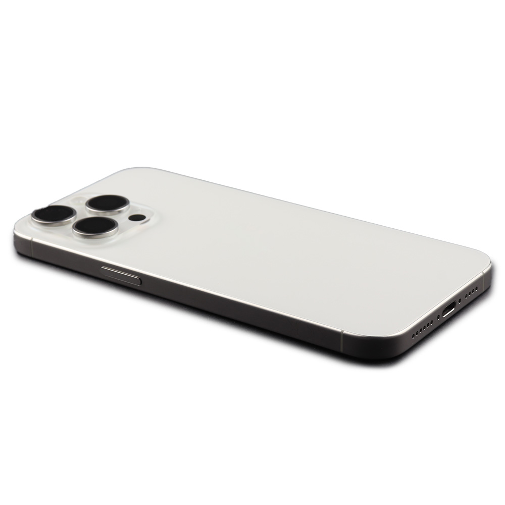 Rear Housing with small parts For iPhone 15 Pro Max (EU Version) White Titanium Pulled B