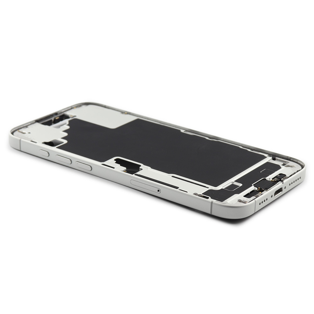 Middle Frame With Power And Volume Button For iPhone 16 Plus (EU Version) White Pulled