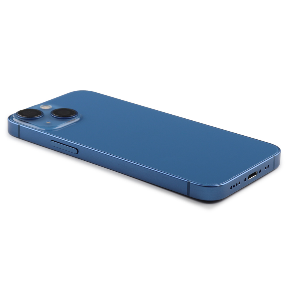 Rear Housing with small parts (EU Version) For iPhone 13 Mini Blue Pulled B