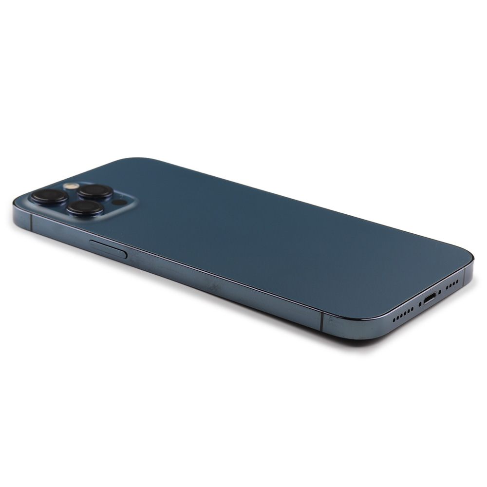 Rear Housing with small parts (EU Version) For iPhone 12 Pro Max Blue Pulled B