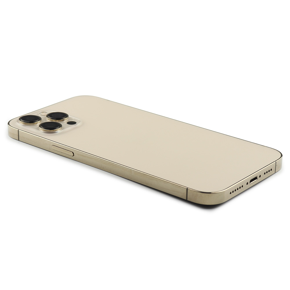 Rear Housing with small parts (EU Version) For iPhone 12 Pro Max Gold Pulled B