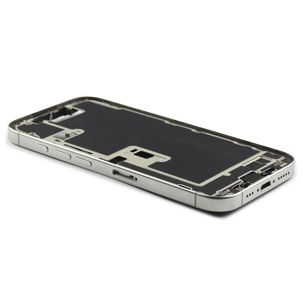 Middle Frame With Power And Volume Button For iPhone 16 Pro (EU Version) White Titanium Pulled