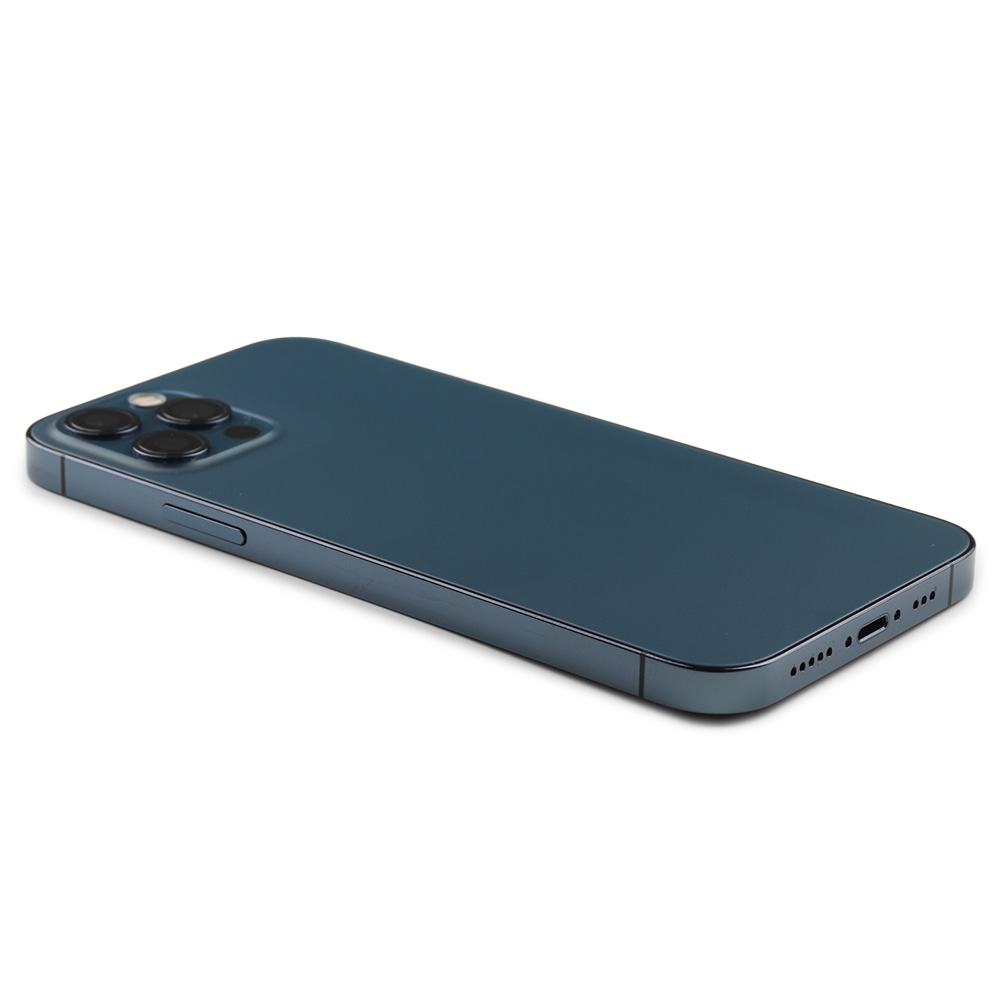 Rear Housing with small parts (EU Version) For iPhone 12 Pro Blue Pulled B
