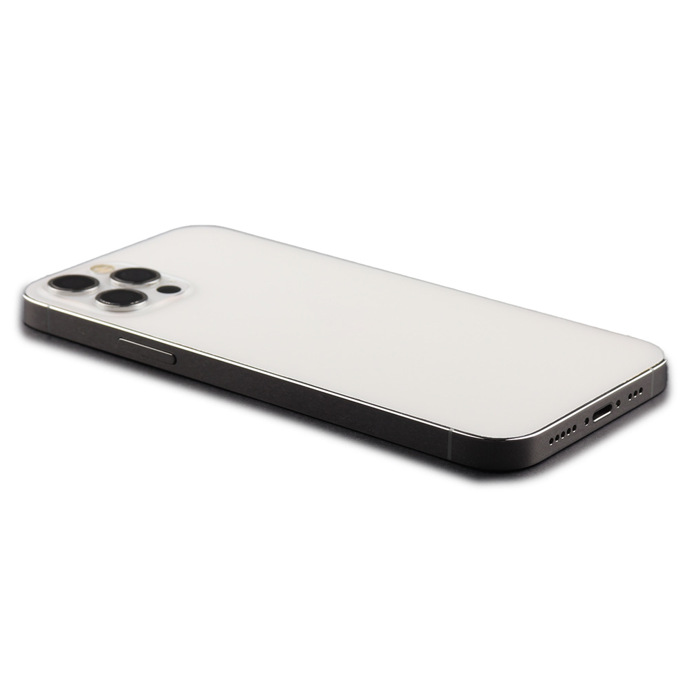 Rear Housing with small parts (EU Version) For iPhone 12 Pro White Pulled B